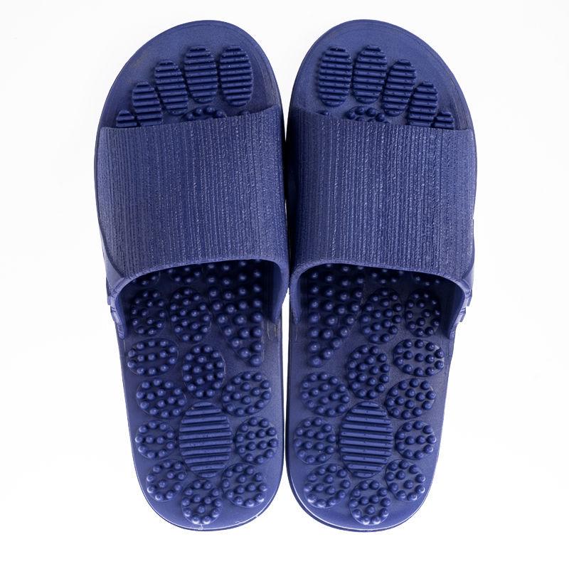 

Нескользящие унисекс массажные тапочки с мягкой подошвой для использования в помещении и в ванной комнате 42-43 темно-синий