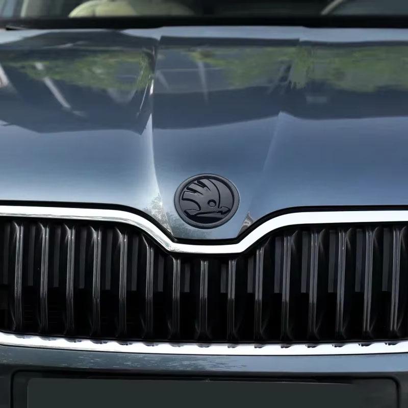 110mm ABS Car Front Hood Rear Trunk Emblem Badge Stickers for SKODA Superb Fabia Kamiq Kodiaq Karoq Octavia Citigo Yeti Rapid xkbf53