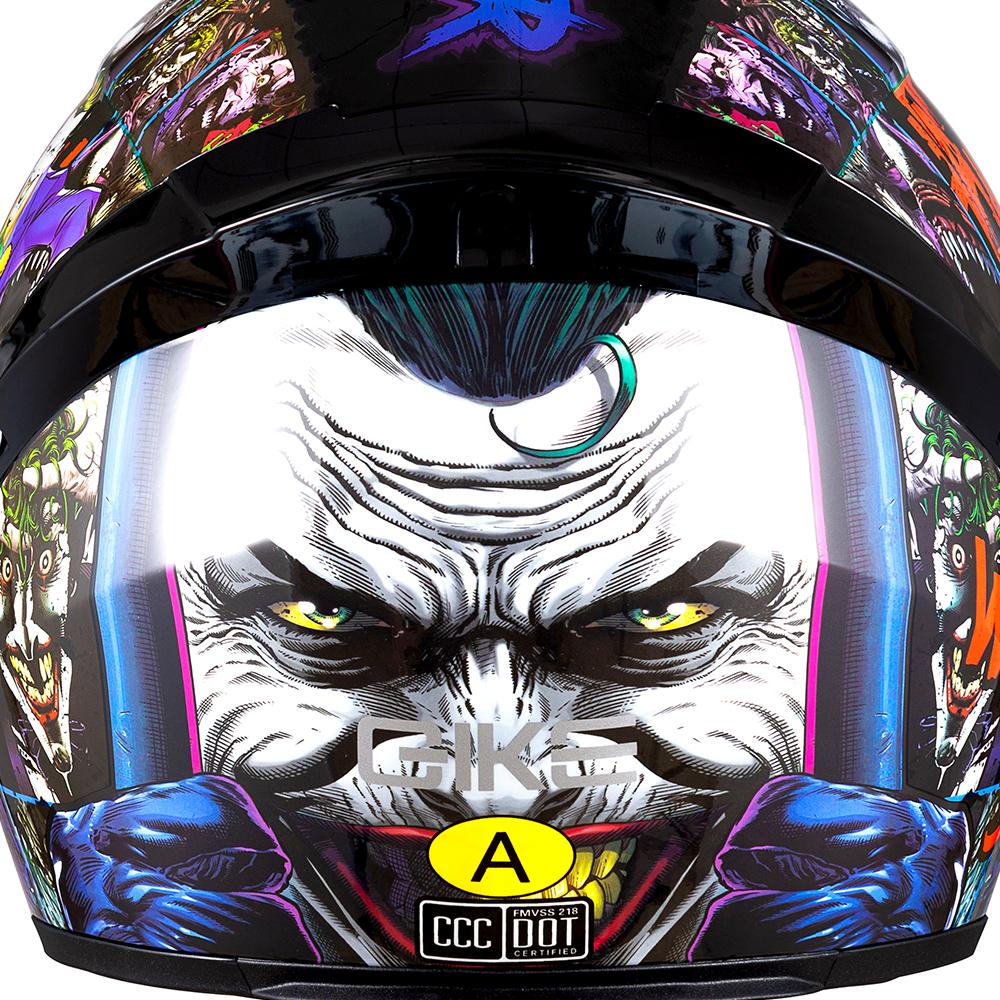 Unisex DOT Certified Motorcycle Full Helmet with Clown Style Warm Four-Season Riding Biker Headgear for Men And Women