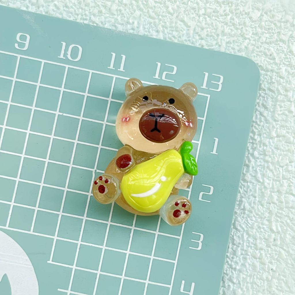 Handmade Cartoon Fruit Resin Hairpin with Luminous Surface