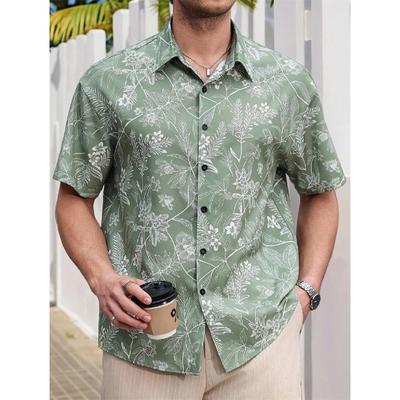 2026 Hawaiian Men's Short Sleeved Shirt Casual Slim Fashion Shirt Luxurious Black Social Retro Fun Clothing