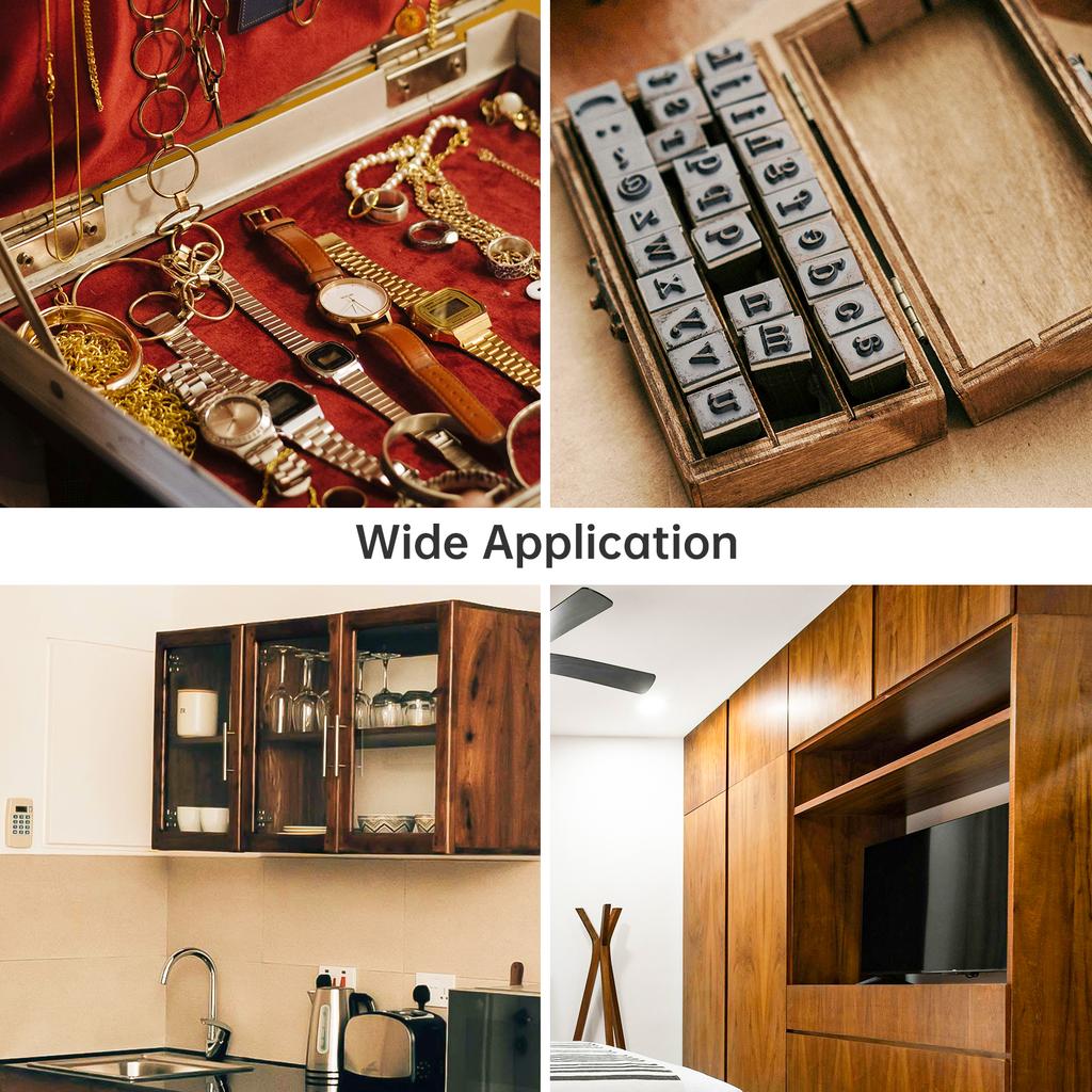 8 Pcs Solid Brass Butt Hinges with 48 Pcs Screws for Furniture, Cabinet, Drawer, Wood Box - Heavy Duty Folding Hardware