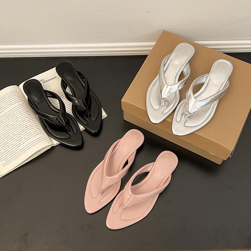 Fashion 2025Fashion Outdoor Women's Clip Toe Slippers Comfort Wedges Heel Slides Summer Casual Beach Vacation Shoes