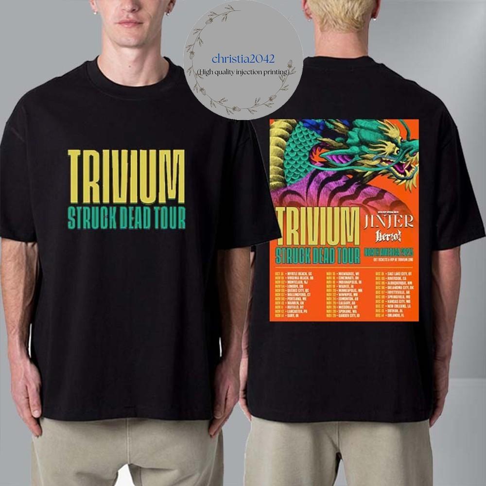 Trivium Band North America 2025 Struck Dead Tour T shirt Unisex T-Shirt S