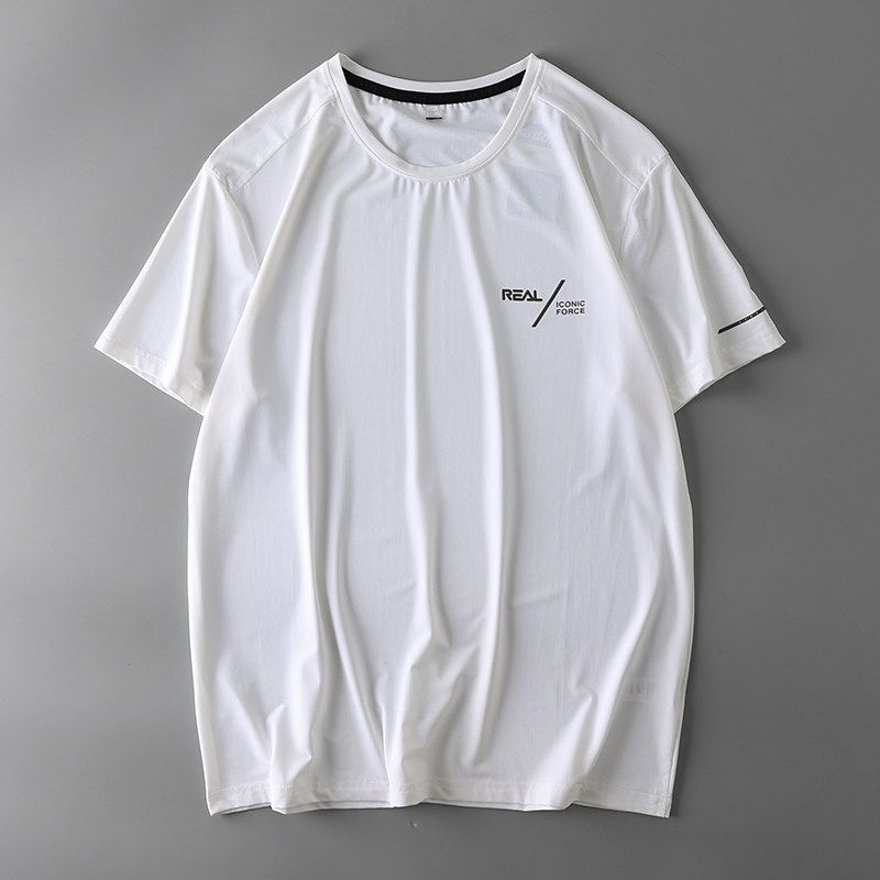 Export T-Shirt Men's Short-Sleeved Summer Ice Silk Mesh Thin Quick-Drying Export Original Tail Order Men T-shirt Top