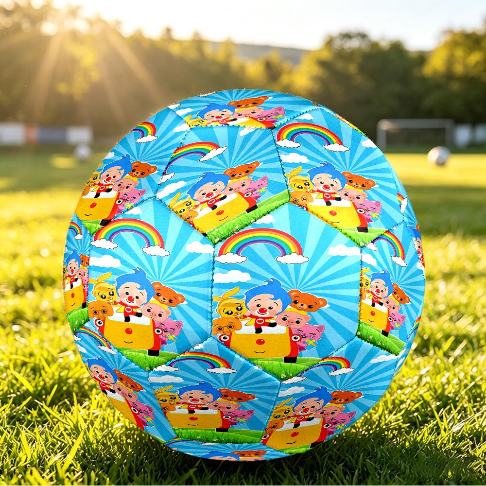 Size 5 Football El Payaso Plim Plim Pattern, Wear‑Resistant Soccer Ball for Match Training Daily Sports Play