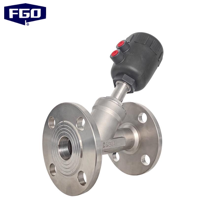 FGO 304 Stainless Steel Pneumatic Angle Seat Valve