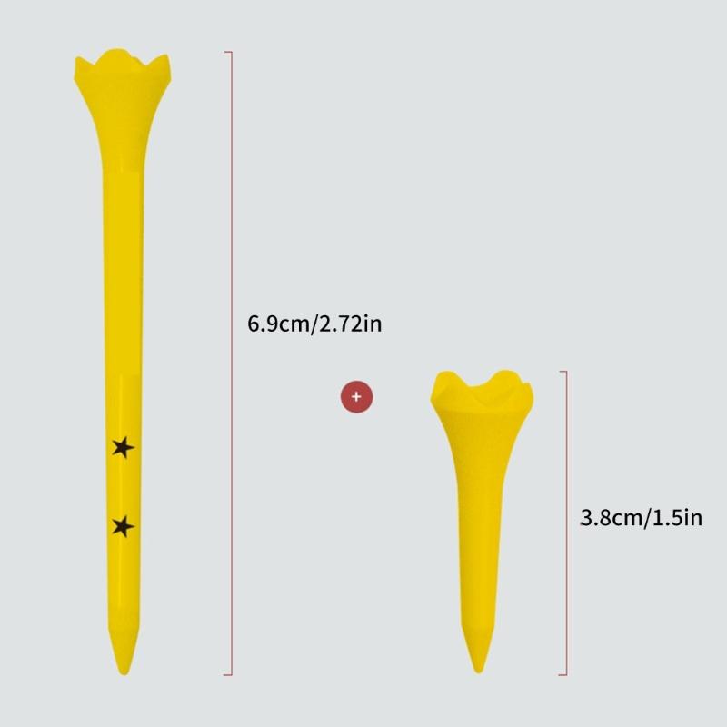 50Pcs Long and Short Plastic Golfs Tees Unbreakable 4 Prongs Head Tees Golfs Balls Stand Outdoor Sport Golfs Tees