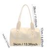 New Large Capacity Shoulder Bag Pillow Shaped Pu Leather Pillow Bag Zipper Closure Female Tote Bag