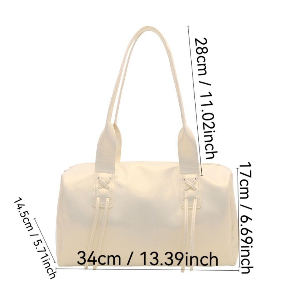 New Large Capacity Shoulder Bag Pillow Shaped Pu Leather Pillow Bag Zipper Closure Female Tote Bag
