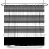Minimalist Striped Shower Curtain Modern Color Block Gradient Design Waterproof Bath Curtain Bathroom Decor Polyester With Hooks