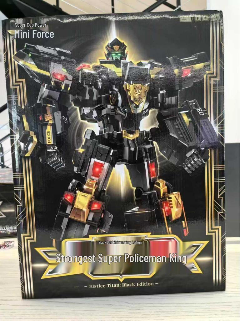 Mini Force 7 Super Agent King Power Patrol Transforming Robot Toy Model