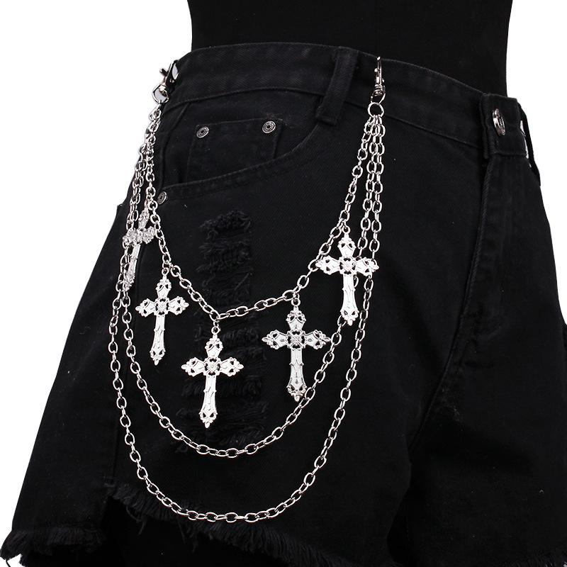 Trendy Unisex Punk Hip-Hop Jeans Waist Chain - Versatile Metal Pants Accessory