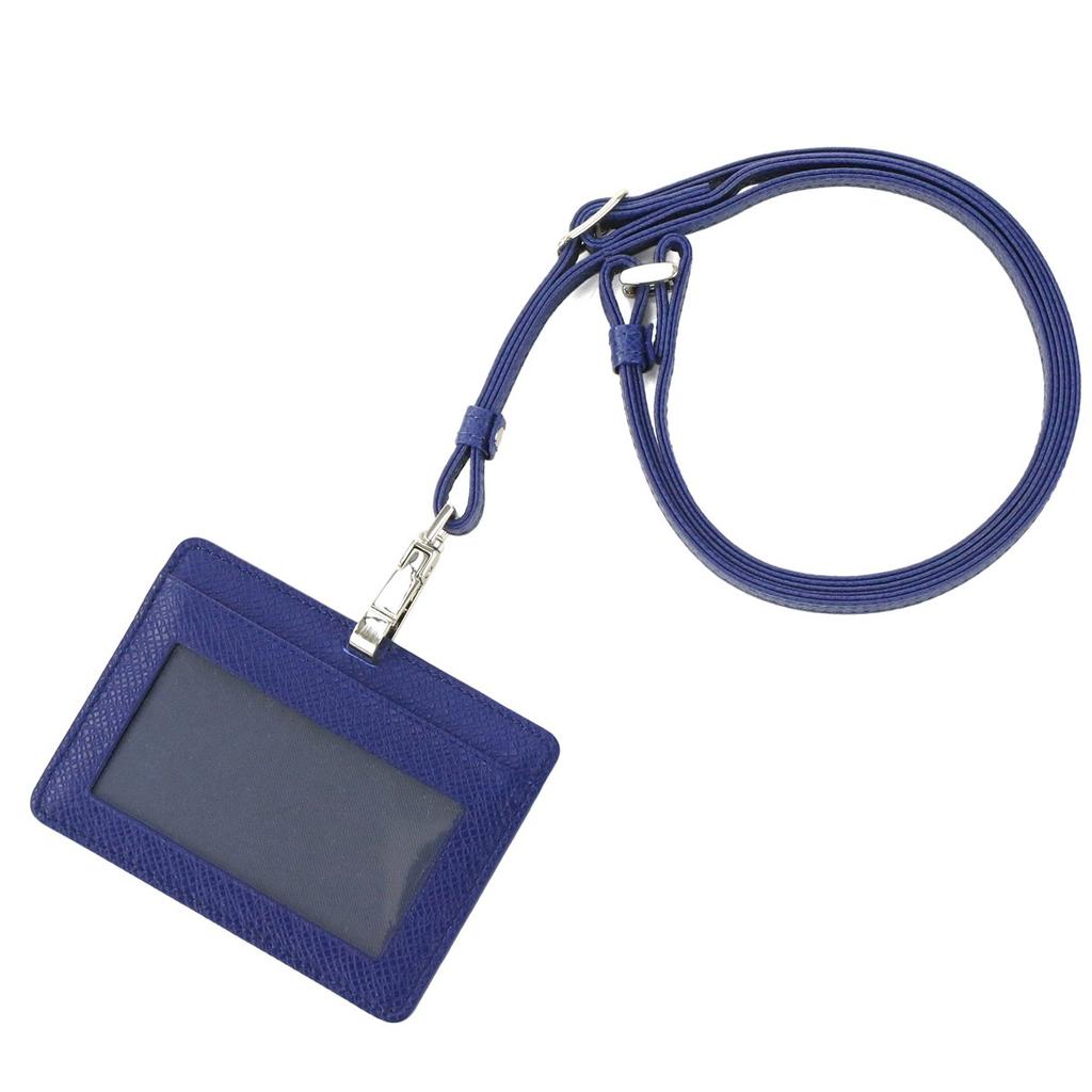 PELLE MORBIDA ID Card Case Genuine Leather Barca Embossed Leather Blue PMO-BA312 Men's PM-BA312-BLU