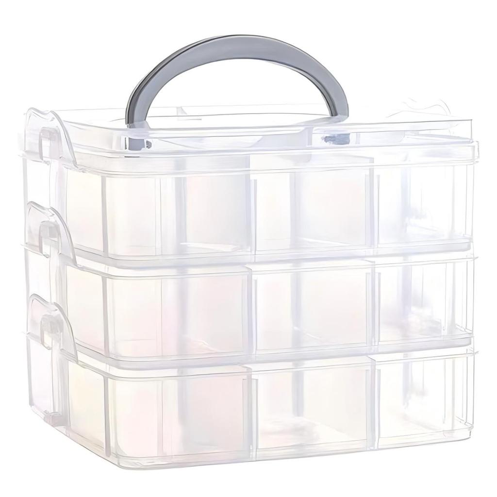 1 Pz Scatola Porta Gioielli Trasparente Scatola di Finitura Grande Capacità Scatola Porta Collane Anelli Orecchini a Lobo Scatola per Ornamenti