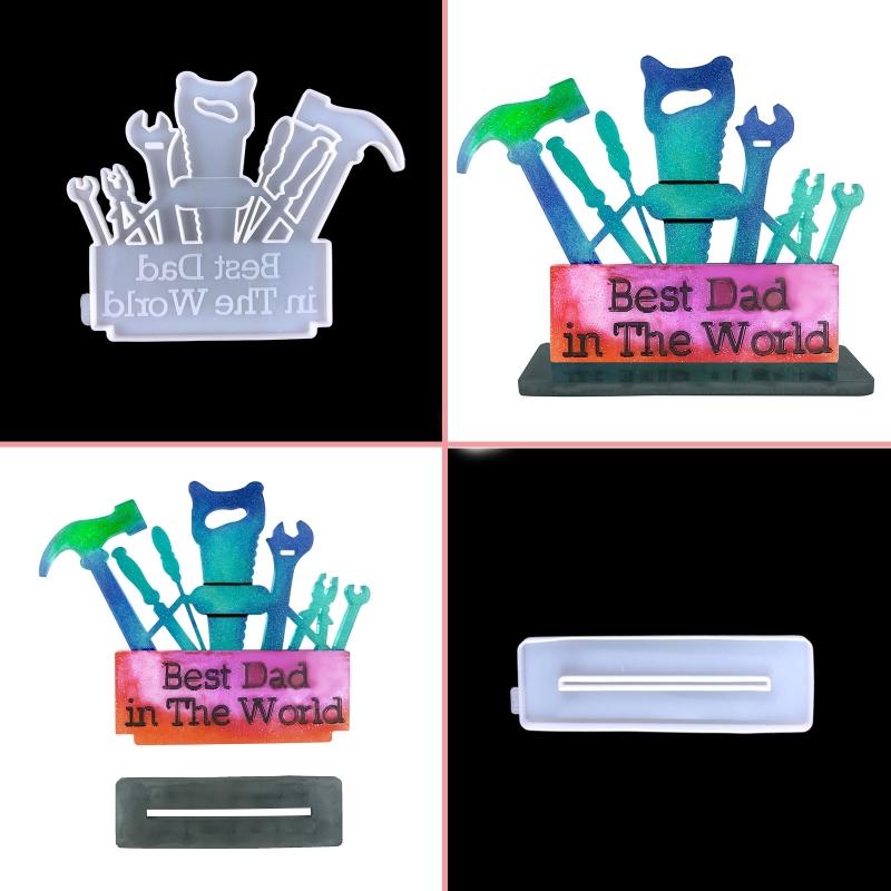 DIY Father's Day Gift Wall Hanging Mould Living Room Wall Pendant Decorative Silicone Mould Diy for Creative Handmade Mo