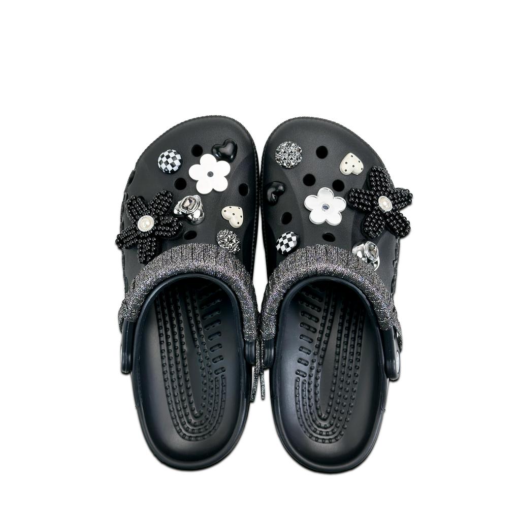 Crocs Baya EVA Sweet Cool Girl Sweet Cool Trend Niche Premium Comfortable Hole Shoes Women's Black