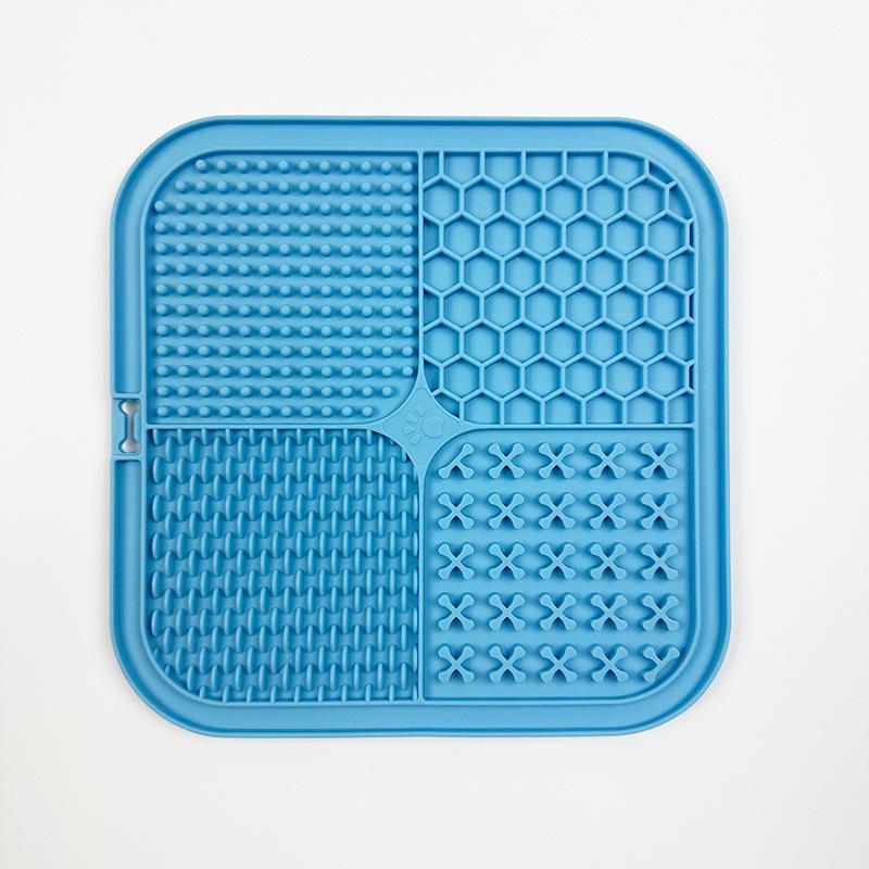 Silicone Pet Slow Feeder Mat with Suction Cup - Non-slip Licking Plate for Dogs and Cats