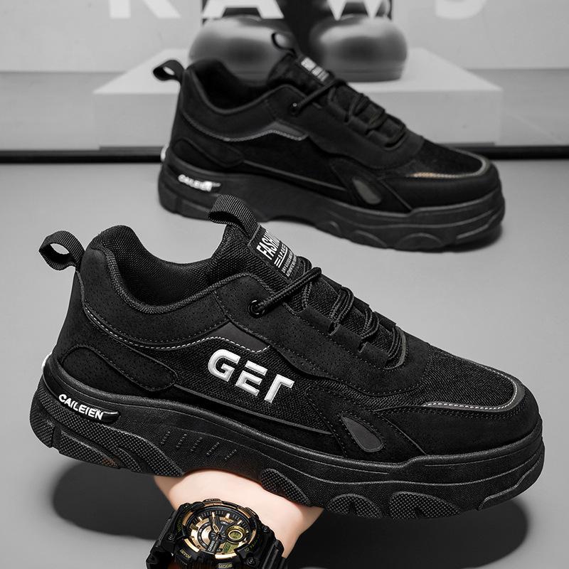 Autumn Men's Shoes New Breathable Tooling Shoes Men's Trend Versatile Platform Sports Shoes Casual Board Shoes Labor Insurance Shoes Men