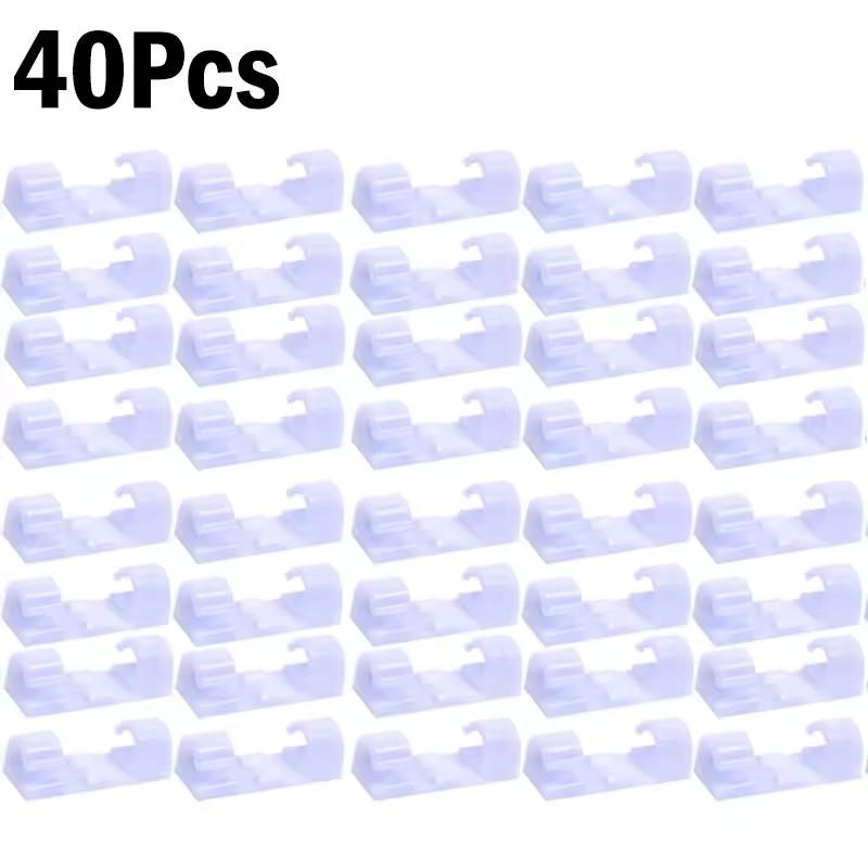 5-60 Stück Kabelklemmen Organizer Drop Wire Halter Kabelmanagement Selbstklebend Schreibtisch aufgeräumt Kabelmanager Fixklemme Kabelaufwickler