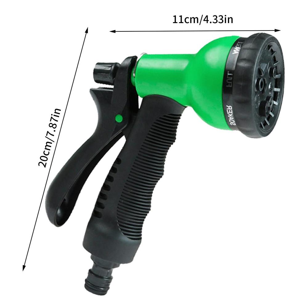 

High Pressure Hose Nozzle 8 Modes Watering Spray Garden Flower Irrigation Watering Sprinkler Adjustable Nozzle Car Watering Tool зелений