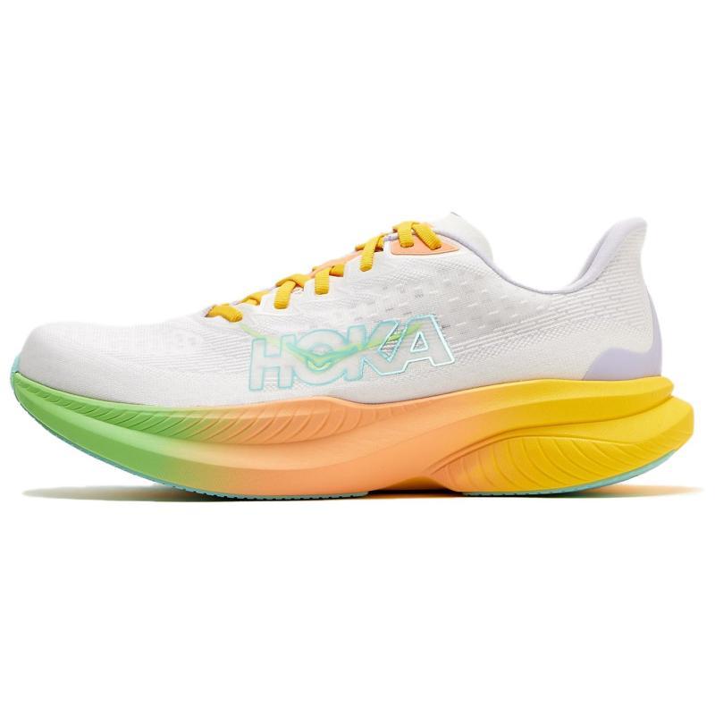 

HOKA ONE ONE MACH 6 Anti Slip Wear Resistant Low Top Running Shoes Men s Frost White Sneakers 1147790-FTST 41 мороз білого кольору
