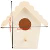 Lace Eaves Design Unfinished Bird House DIY Assembly Hanging Bird Nest  Outdoor Garden