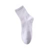 Zhuji Women's Summer Lightweight Pure Cotton Mid-Calf Socks, Anti-Odor, Sweat-Absorbent, White, 7A Class.