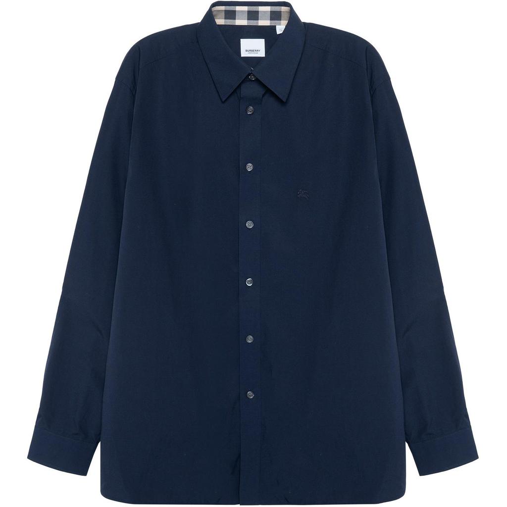 Burberry Shirts Men's Dark Blue Lapel Moderate 39911571