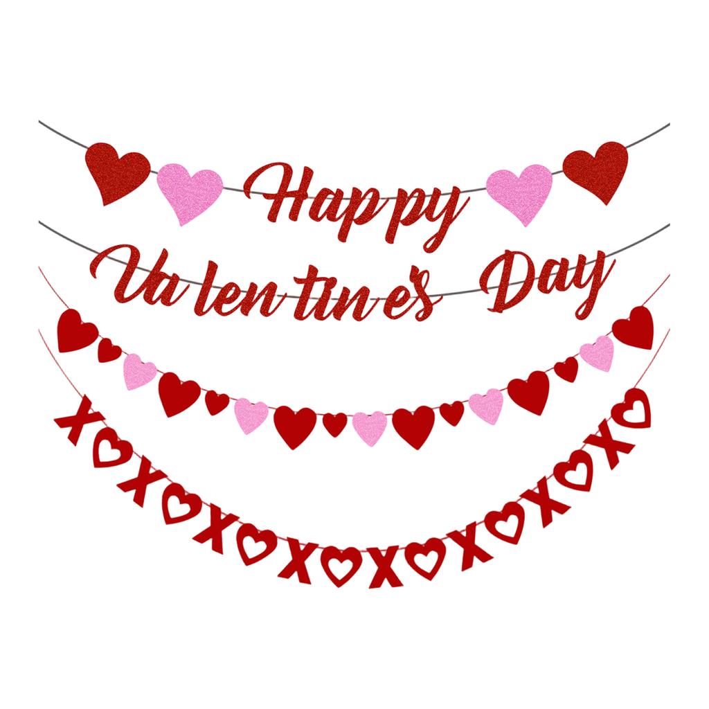 Valentine's Day Party Decorations, BE Heart,Shaped Garland Set