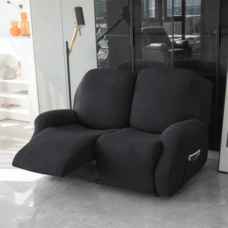 Nordic Solid Color Jacquard Recliner Sofa Coves For Living Room Stretch Reclining Chair Cover Relax Lazy Boy Armchair Slipcover