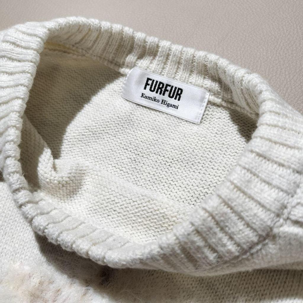 [USED] Excellent Condition FURFUR Collaboration "Ru" Jacquard Knit Cat