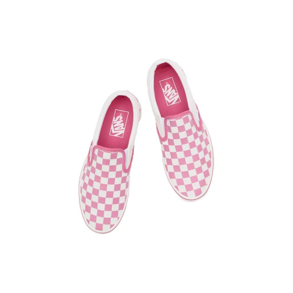 Vans Classic Slip-On Checkerboard - Pink Unisex Sneakers True-White VN000BVZBJ1