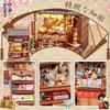 CuteBee DIY Book Nook Dollhouse Miniature House 3D Wood Craft Bookend Perfect Gift for Teens and Includes LED Kit, Kit, Kit, BookNook, Decoration,