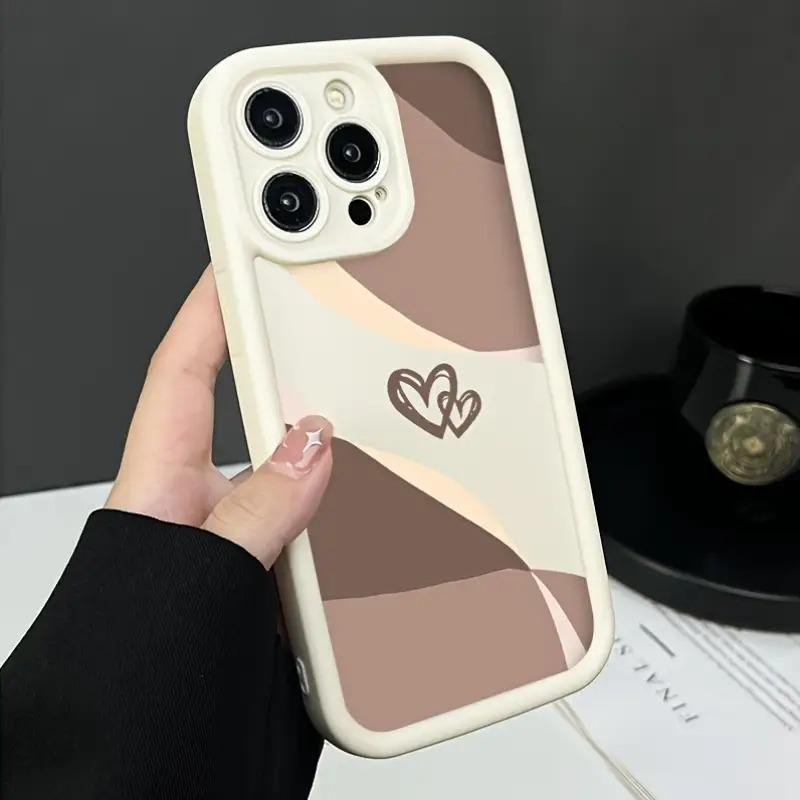 Minimalist Heart Pattern Phone Case For iPhone 17 16 15 14 13 12 11 Pro Max Silicone Cover For iPhone XS Max X XR 16 Plus