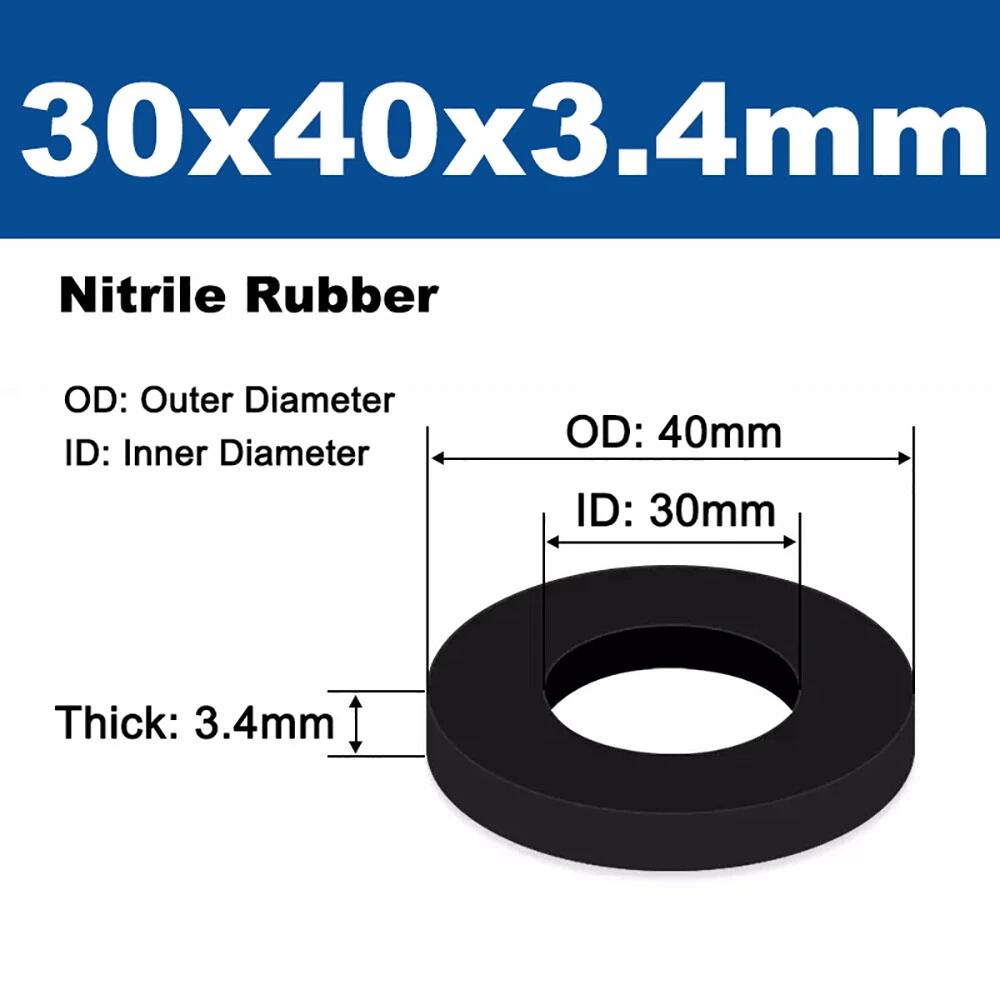1/8" 1/4" 3/8" 1/2" 3/4" ~ 2" BSP NBR Nitrile Rubber Washing Machine Shower Hose Washers Gaskets SealsWasher Thick 1.4mm-3.5mm