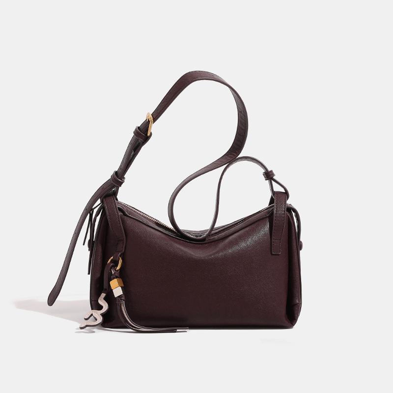 

Женская сумка через плечо из коровьей кожи растительного дубления в стиле ретро – Нишевый дизайн сумки-мессенджера 2024 года Small: 21x11x14cm вино красного