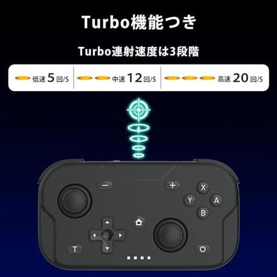 XPT Controller Gamepad Switch2 Switch PC Xbox iOS Android Windows Smartphone Compatible Small Size Mini Ultra Lightweight Turbo 6-Axis Gyro Sensor 18