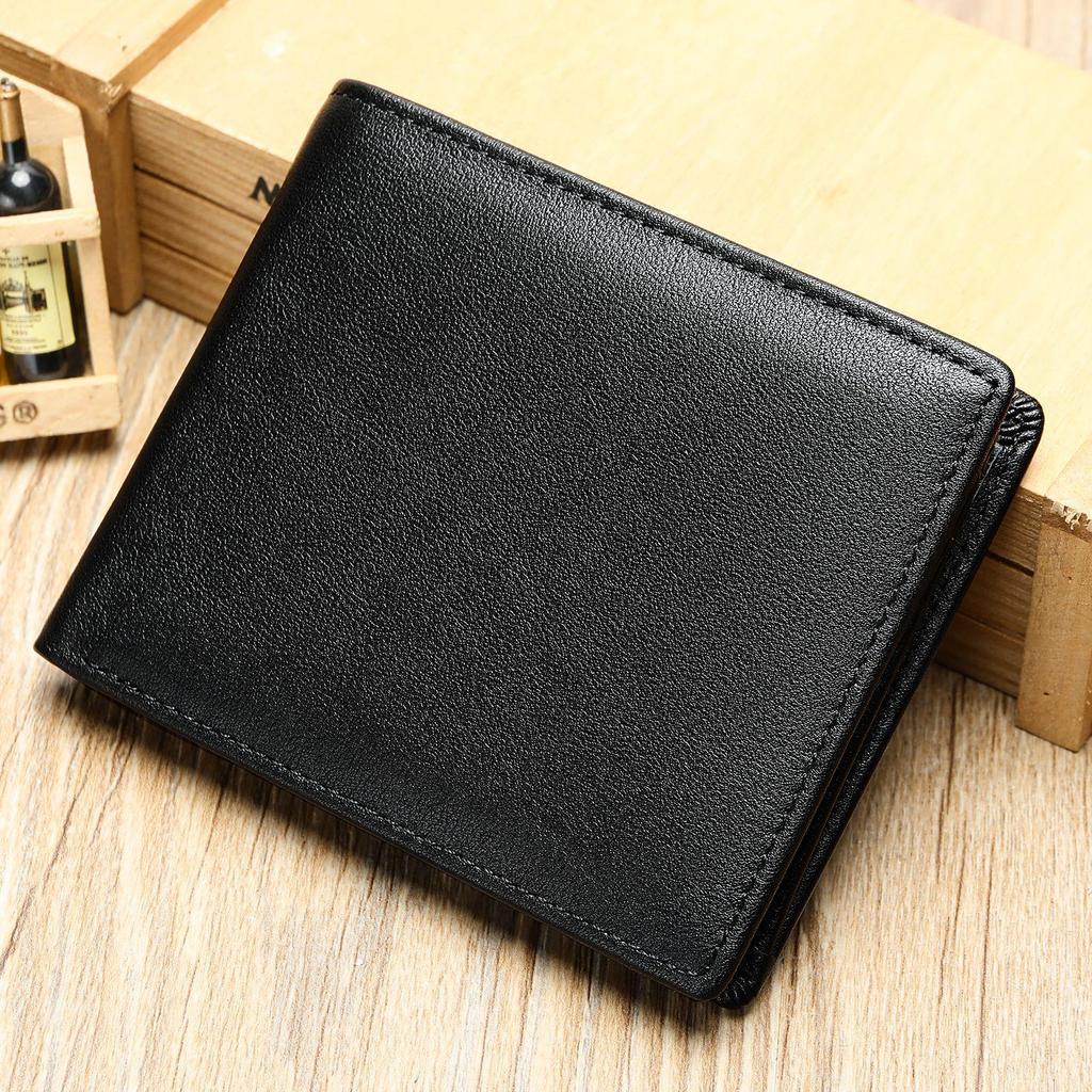 Malunt Men's 2023 Cowhide Bifold Wallet & Coin Purse