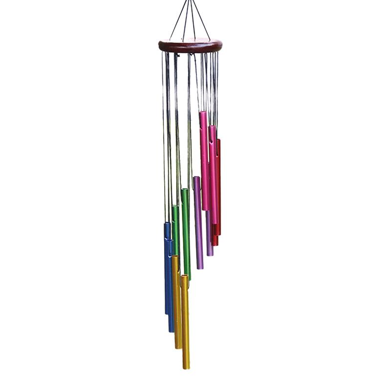 12 Tubes Aluminum Alloy Wind Chimes with Hook Gold/silver/Color Bells for Outside Home Wedding Party Memorial Decoration Gifts