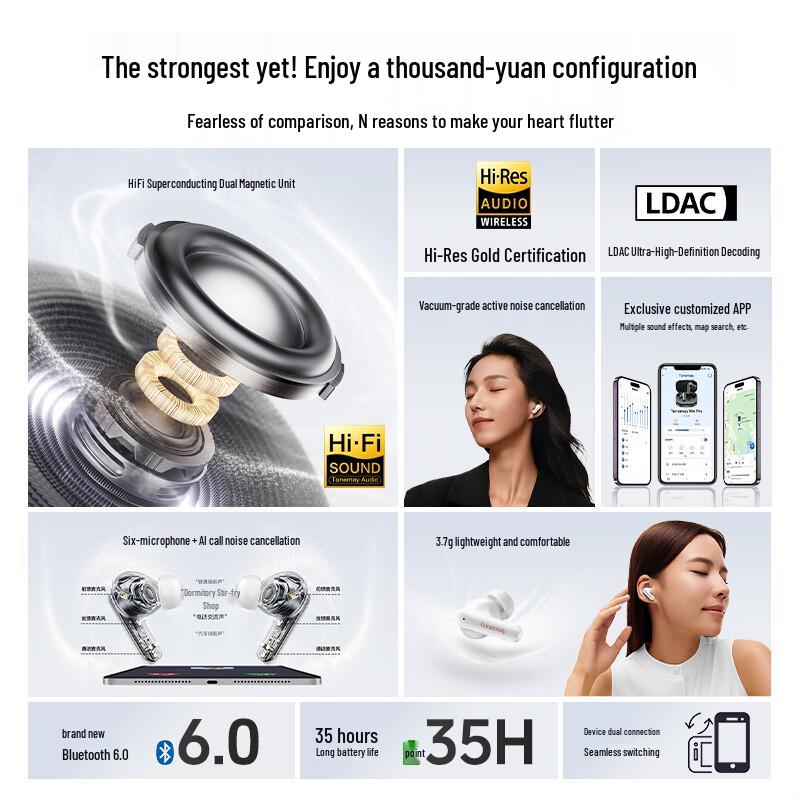 Tangmai M4 Series True Wireless HiFi ANC Earbuds