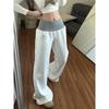 Spring Fashion Casual White Polka Dot Slim Trousers Women Hot Girl New Striped Thin Straight Leg Pants Japanese Patchwork Mopping Pant