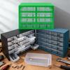 Multi-Grid Drawer Type Parts Box Wall-mounted Combined Component Tool Box Building Blocks Screw Storage Case Tool Organizer