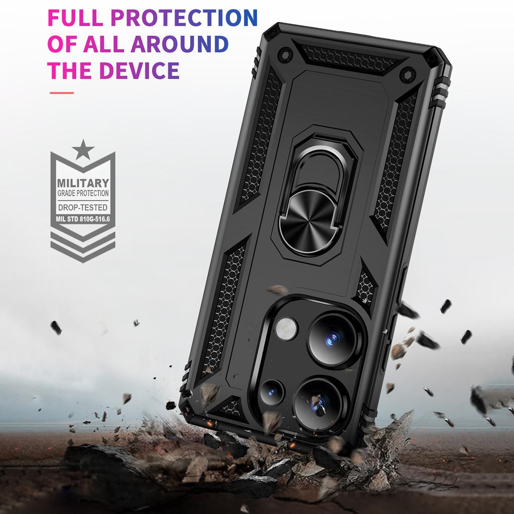 For Xiaomi Redmi Note 13 Pro 4G/Poco M6 Pro 4G Case Anti-Drop PC+TPU Kickstand Phone Cover