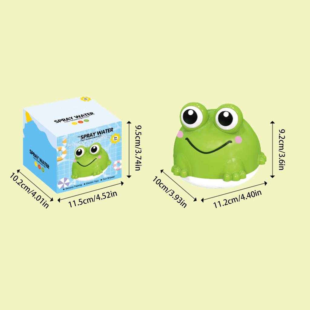 Frog Automatic Sprinkler Bath Toy with Light USB Rechargeable Spraying Water Toy for Kids