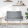 2 Seater Sofa Light Grey 115 x 61 x 87 cm Fabric