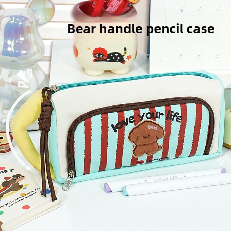 Retro Creativity Pencil Bag With Durable Composite Fabric For School And Gift