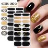 French-style No-bake Gel Nail Stickers, Glittery Gradient, Amazonian Style, No-bake Nail Stickers
