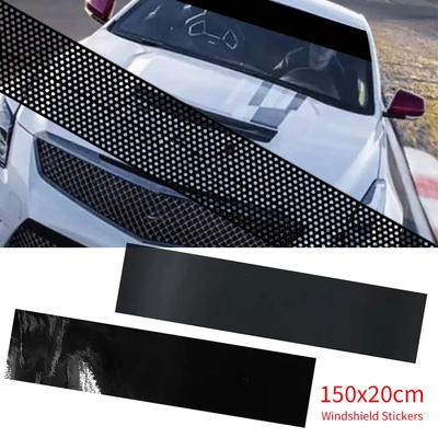 150 cm x 20 cm PVC automobilio priekinio stiklo lipdukai, apsaugantys nuo UV spindulių privatumo langų lipdukai, skirti auto priekinio priekinio stiklo šoninių blokų dangtelio plėvelei