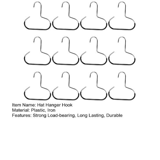 12Pcs Circle Ring Hat Hanger Hooks Strong Load-bearing Multipurpose Baseball Cap Organizer Scarf Towel Tie Storage Holder